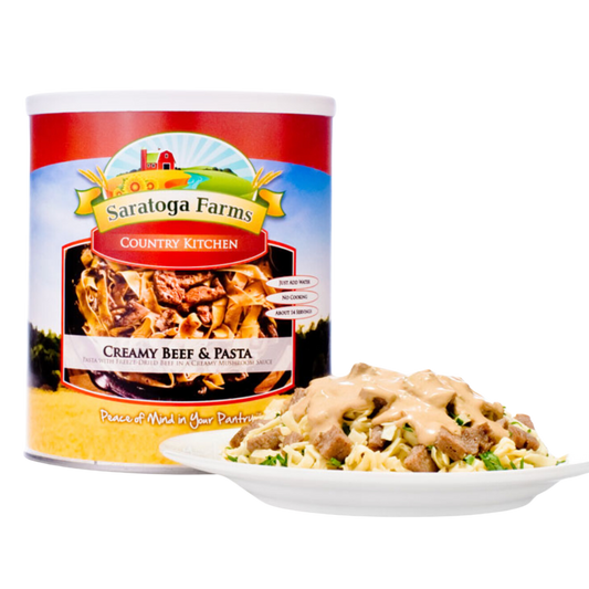 freeze dried beef stroganoff emergency food storage 